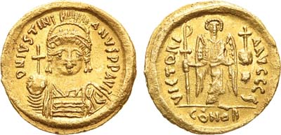 Лот №98,  Византия.  Император Юстиниан. Солид. 527-565 гг.