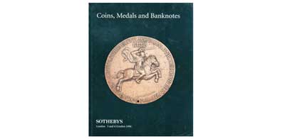 Лот №397, Sotheby's, London. Sale LN6594. Coins, Medals and Banknotes including the collection of Renaissance and later Medals formed by Cyril Humphris and Russian Coins from the Fuchs Collection (Part II: Paul I to present day). 3-4 October 1996 in Lo