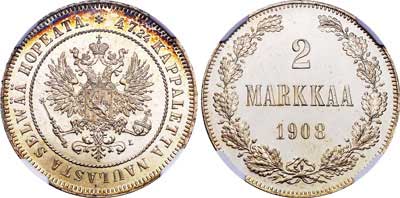 Лот №157, 2 марки 1908 года. L.