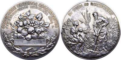 Лот №724, Медаль 1894 года. Международной выставки плодоводства в Санкт-Петербурге от Российского общества плодоводства.