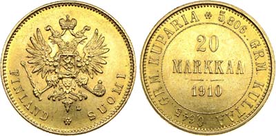 Лот №726, 20 марок 1910 года. L.