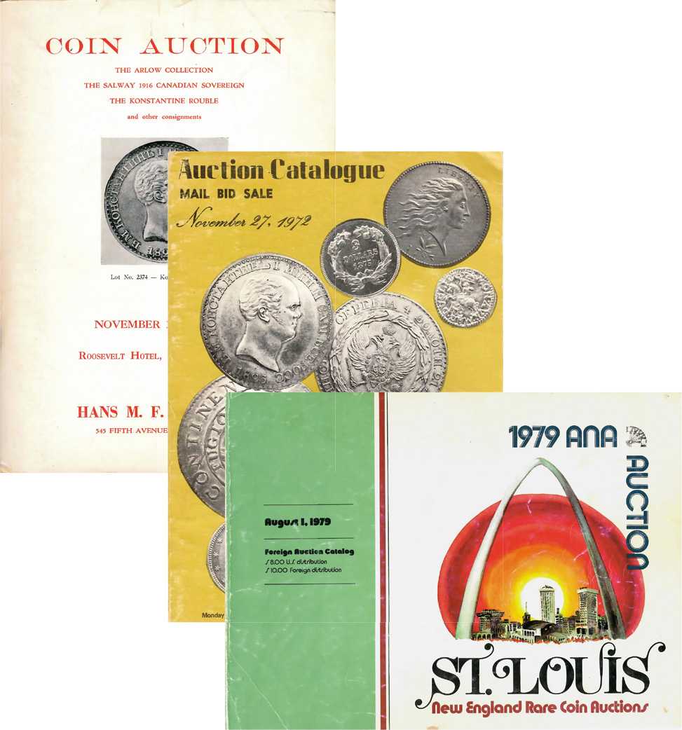 Лот №667, Лот из трех аукционных каталогов продаж Константиновского рубля. Филадельфия, 13-14 августа 2000 года.