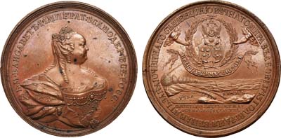 Лот №428, Медаль 1743 года. В память заключения мира со Швецией.