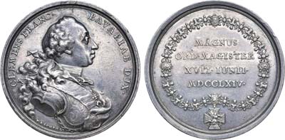 Лот №18,  Германия. Бавария. Медаль 1764 года в память учреждения ордена Св. Михаила.