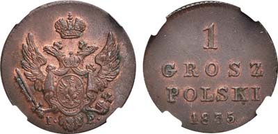 Лот №108, 1 грош 1835 года. IP.