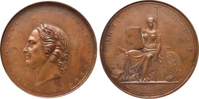 Лот №114, Медаль 1838 года. В память открытия Императорского Санкт-Петербургского университета в здании Двенадцати коллегий.