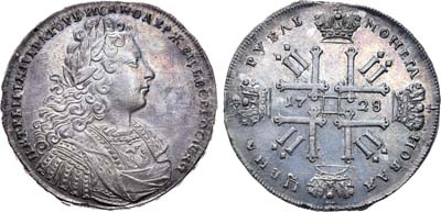 Лот №440, 1 рубль 1728 года.