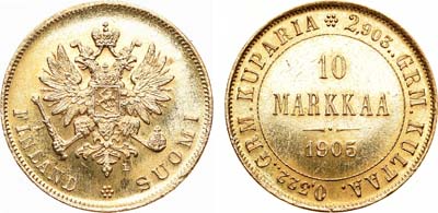 Лот №800, 10 марок 1905 года. L.