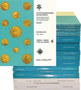 Лот №896, Комплект из 13 аукционных каталогов швейцарской фирмы SBV (Schweizerische Bankverein).