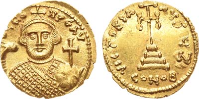 Лот №3,  Византийская империя. Император Леонтий. Солид 695-698гг.