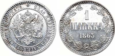 Лот №838, 1 марка 1865 года. S.