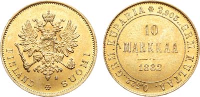 Лот №873, 10 марок 1882 года. S.