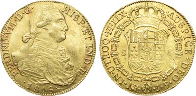 Лот №2,  Колумбия. Испанская колония. Фердинанд VII Испанский. 8 скудо 1816 года.