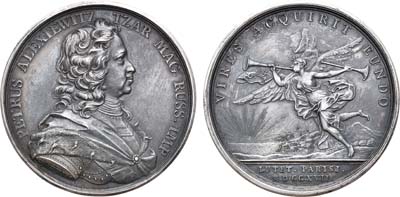 Лот №65, Медаль 1717 года. В память посещения Петром I Парижского монетного двора, 1 июня 1717 г..