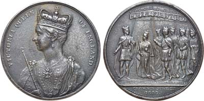 Лот №29,  Британская империя. Медаль 1838 года. В память коронации королевы Виктории.