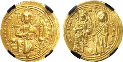 Лот №15,  Византийская Империя. Император Роман III Аргир. Гистаменон 1028-1034 гг. В слабе RNGA XF 40.