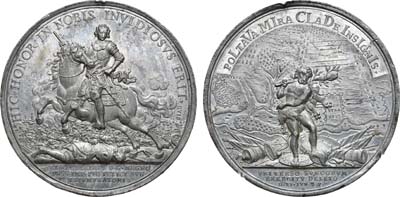 Лот №27, Коллекция. Медаль 1709 года. В память победы над шведами при Полтаве.