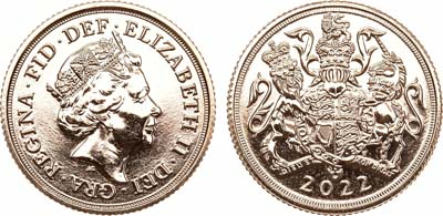 Лот №235,  Великобритания. Королева Елизавета II. Соверен 2022 года. Платиновый юбилей королевы.
