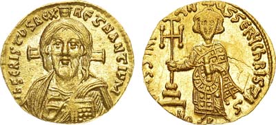 Лот №28,  Византийская империя. Император Юстиниан II. Солид 685-695 гг.