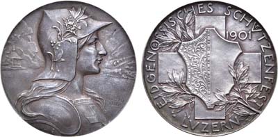 Лот №113,  Швейцария. Кантон Люцерн. Медаль 1901 года. Кантональный стрелковый фестиваль в Люцерне.