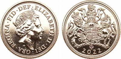 Лот №127,  Великобритания. Королева Елизавета II. Соверен 2022 года. Платиновый юбилей королевы.