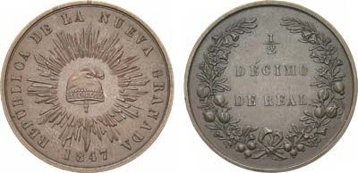 Лот №148,  Колумбия. Республика Новая Гранада. 1/20 реала 1847 года.