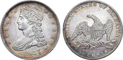 Лот №159,  США. 50 центов 1837 года.