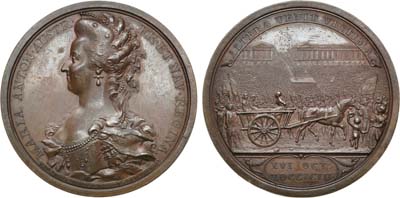 Лот №169,  Франция. Первая республика. Медаль 1793 года. В память казни королевы Марии Антуанетты.