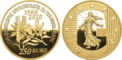 Лот №175,  Франция. Европейский союз. 250 евро 2010 года.
