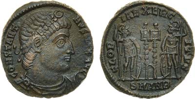 Лот №10,  Римская империя. Император Константин I Великий. Центенионалий 336-337 гг.