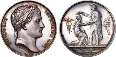 Лот №121,  Первая Французская империя. Император Наполеон Бонапарт. Медаль 1807 года. Освобождение Данцига.