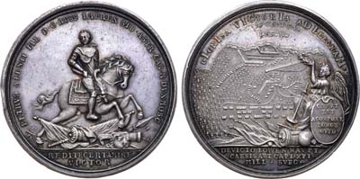 Лот №196, Медаль 1708 года. В память сражения при Лесной.