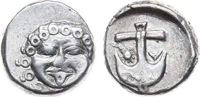 Лот №1,  Фракия. Аполлония Понтийская. Драхма 450-390 годы до н.э.