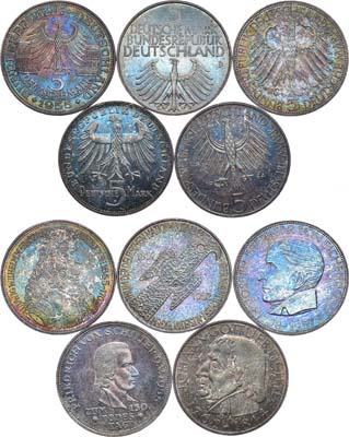 Лот №70,  Федеративная Республика Германия (ФРГ). Сборный лот из 5 монет.