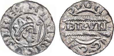 Лот №76,  Нидерланды. Графство Фрисландия. Граф Бруно III. Денарий 1055-1060 гг.