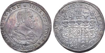 Лот №89,  Священная Римская империя. Княжество и герцогство Пфальц-Цвейбрюккен. Герцог и пфальцграф Иоганн II Младший. Талер 1623 года.