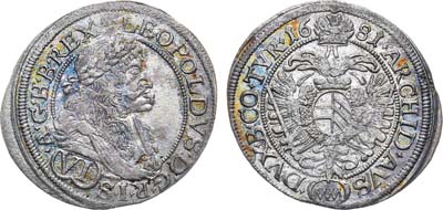 Лот №99,  Священная Римская империя. Австрия. Император Леопольд I Габсбург. 6 крейцеров 1681 года.