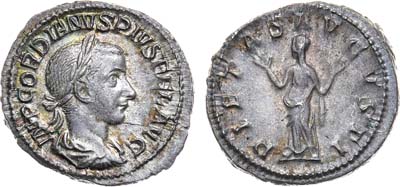 Лот №9,  Римская империя. Император Гордиан III. Денарий 241-242 гг .