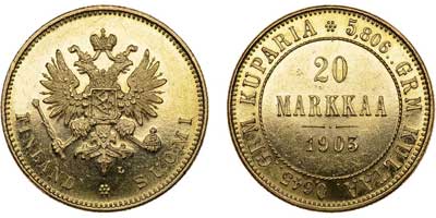 Лот №599, 20 марок 1903 года. L.