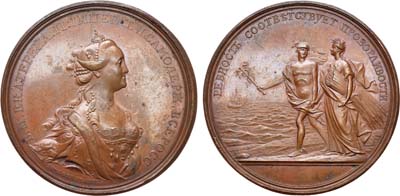 Лот №346, Медаль В память дозволения свободного привоза хлеба из Лифляндии и Эстляндии в Санкт-Петербург.