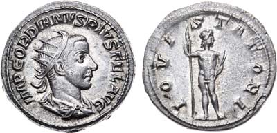 Лот №36,  Римская Империя. 
Император Гордиан III. 
Антониниан 241-243 годов..