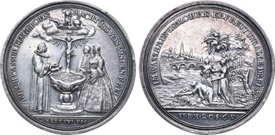 Лот №50,  Германия. Регенсбург. Медаль Крестильная 1750-1760 гг..