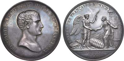 Лот №58,  Франция. Наполеон I. Медаль 1800 года. Вход французов в Мюнхен.