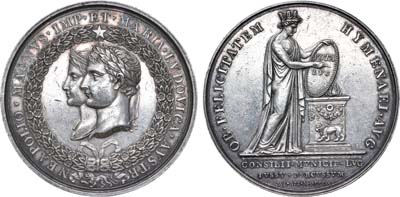 Лот №61,  Франция. Наполеон I. Медаль 1810 года. Свадьба Наполеона и Марии-Луизы Австрийской.