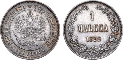 Лот №701, 1 марка 1890 года. L.
