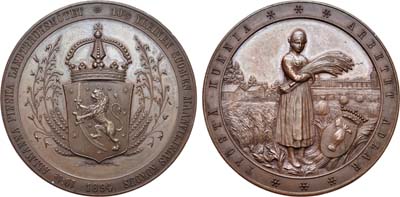 Лот №708, Медаль 1894 года. 10-ой выставки земледельческих продуктов в г. Ваза.