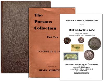 Лот №952,  Лот из 3-х аукционных каталогов американских фирм Henry Christensen и Rosenblum (Rare Coins LLC.) с интересными коллекциями русских монет.