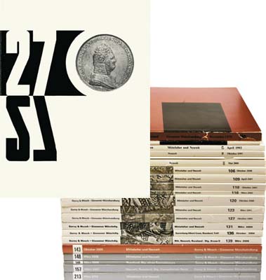 Лот №958,  Gorny&Mosch, Giessener Muenzhandlung Dieter Gorny. Комплект из 22 каталогов 1978-2013 года. .