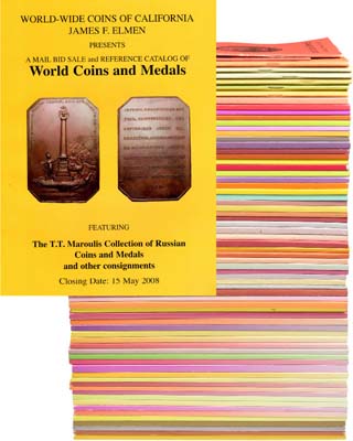 Лот №979,  James F. Elmen, Комплект из 63-х аукционных каталогов, Санта-Роза (США, Калифорния), 1982-2013 гг. .