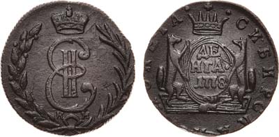 Лот №284, Денга 1778 года. КМ. Сибирская.
